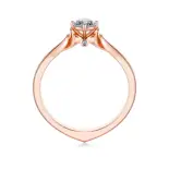 Pierścionek z różowego złota z diamentami